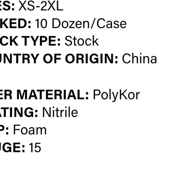 Barracuda Seamless Knit Polykor Blended Glove with Nitrile Coated size XL - Picture 11 of 11